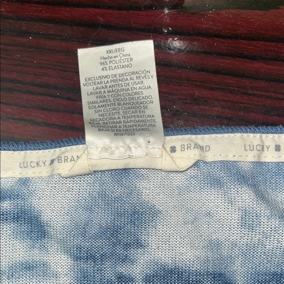 Lucky Brand Blue Tie-Dye Sleeveless Top Size 2X - Picture 4 of 5